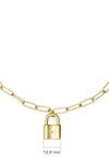 Cute Lock Necklace - Gold