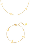 Clover Set (Neckless & Bracelet) - Gold