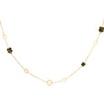 Green Clover Necklace - Gold