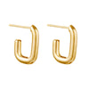 Shimmer Rectangle Earrings - Gold