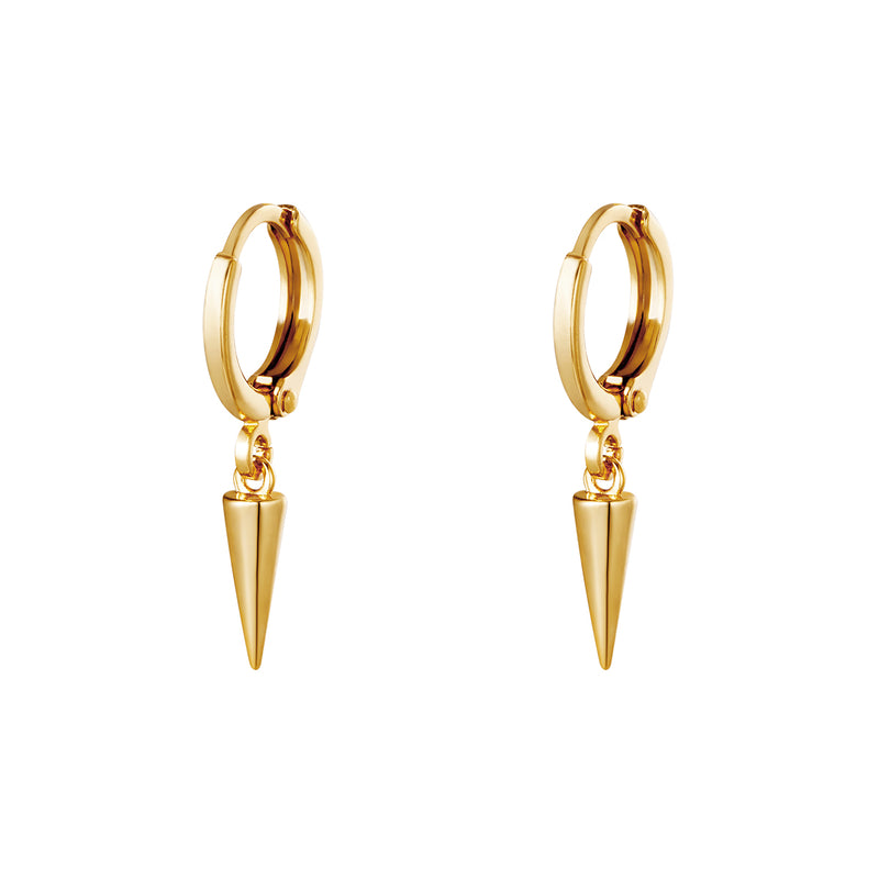 Dangling Cone Earrings - Gold