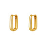 Smooth Rectangle Earrings Small - Gold