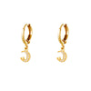 Moon Star Earrings - Gold