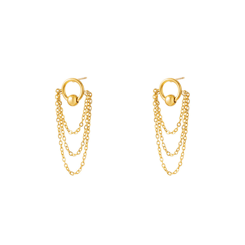 Chain Earrings - Gold