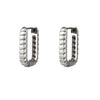 Baquette Earrings Big - Silver