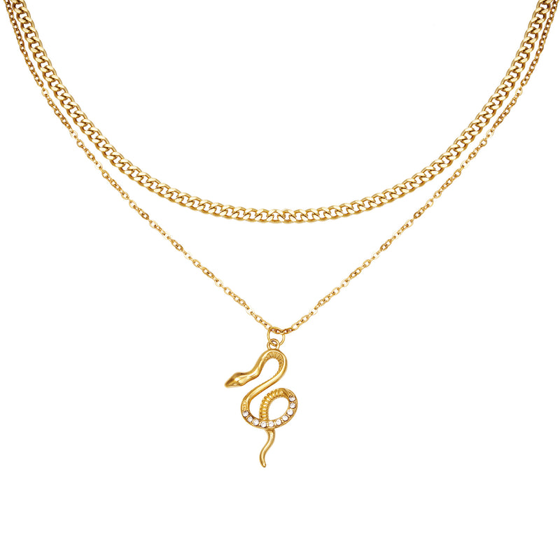 Chained Snake Necklace