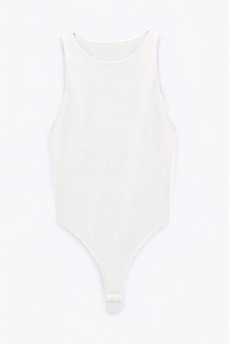 Matte Basic Bodysuit Amber - Off White