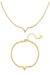 V Set (Neckless & Bracelet) - Gold