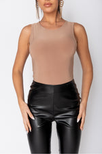 Shiny Bodysuit Kylie - Camel