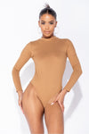 Knit Bodysuit Jenna - Camel