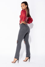 Straight Leg Jeans Eva - Charcoal