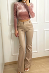 Leather Pants Kayla - Beige