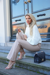 Leather Pants Kayla - Beige