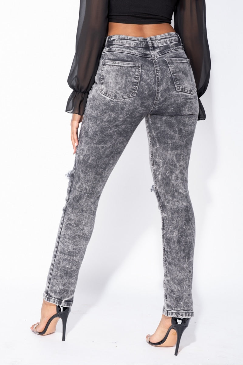 Straight Leg Jeans Eva - Grey