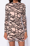 Bodycon Dress Kiana - Nude