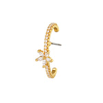 Earcuff Piercing Flora  - Gold