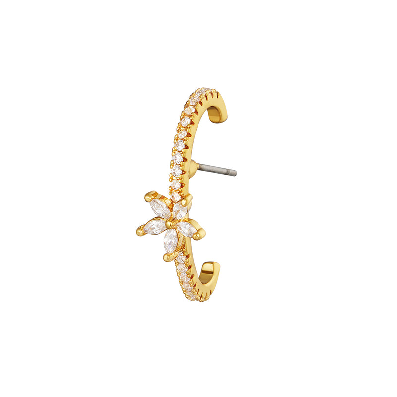 Earcuff Piercing Flora  - Gold