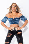 Denim Top Riley - Blue