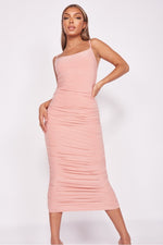 Ruched Dress Rumi - Rose