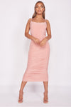 Ruched Dress Rumi - Rose