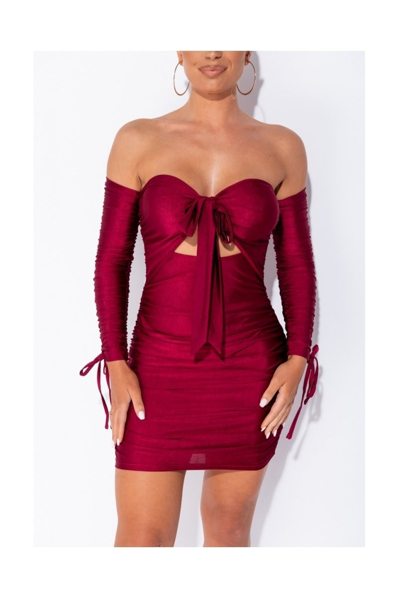 Mini dress Kimberly - Wine