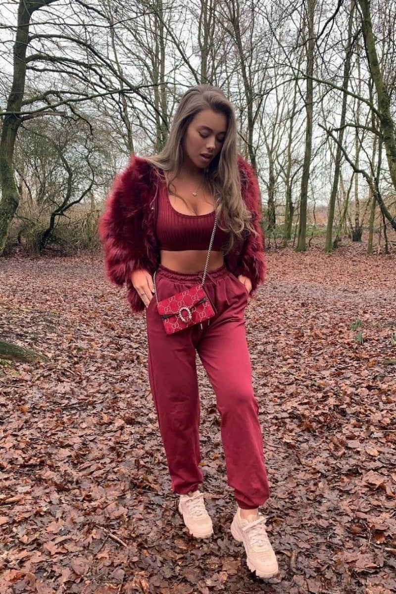 Oversized Joggers Hailey - Wine